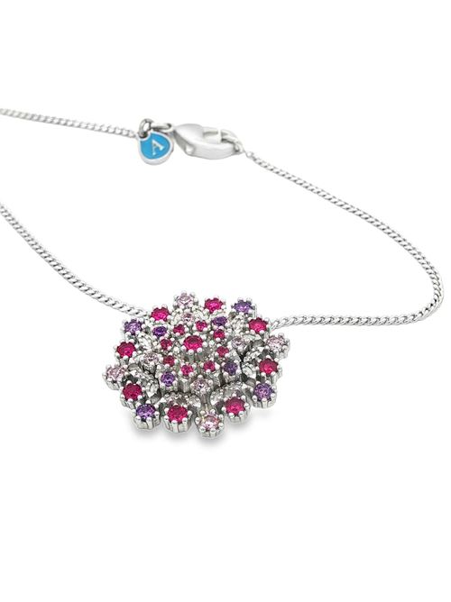 Flake morganite ametista fucsia necklace GOCCIAZZURRA JEWELS | CLFLAKERODIOFUCSIA